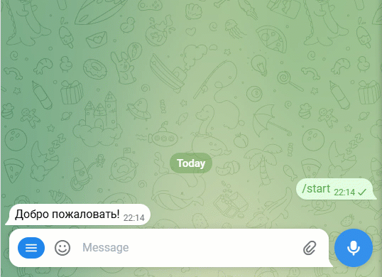 Пример исполнения произвольного сценария команды Telegram в 1С